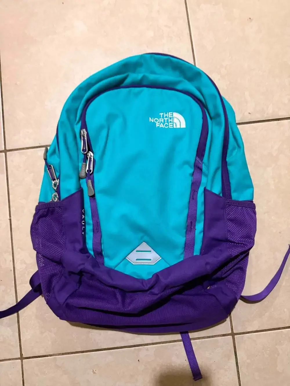 The North Face Vault FlexVent Backpack Teal and Purple